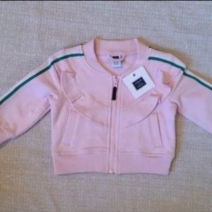 BNWT Janie and Jack Girls Pink Zip-up Track Suit Jacket